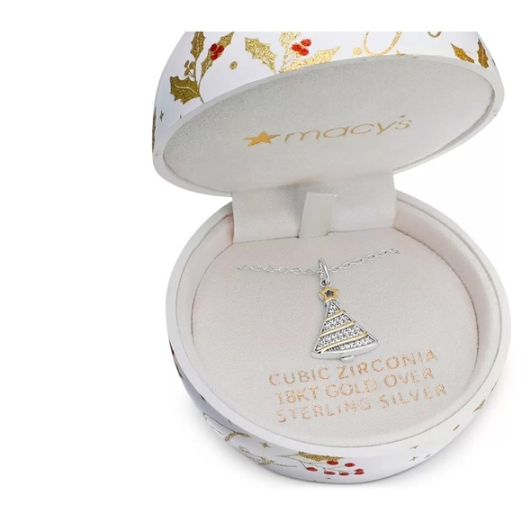 Giani Bernini Ornament Box with Cubic Zirconia Two-Tone Christmas
Tree 18" - Picture 1 of 2